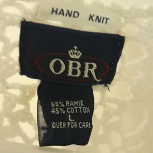 Hand knit OBR sweater